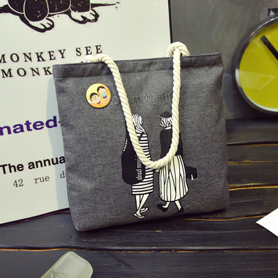 Geanta de dama de zi cu zi in mai multe culori cu inscriptie si imprimeu