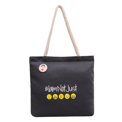 Geanta de dama de zi cu zi in mai multe culori cu inscriptie si imprimeu