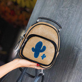 Малка дамска раница с цветна бродерия в различни модели