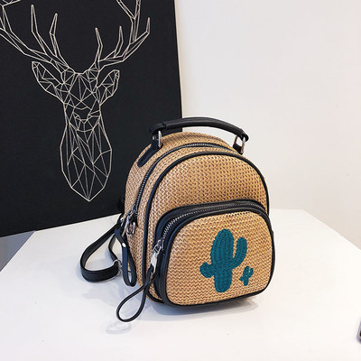 Малка дамска раница с цветна бродерия в различни модели