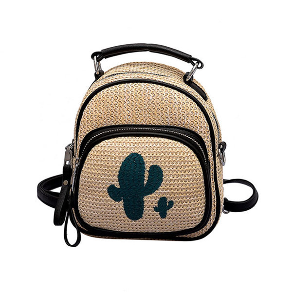 Малка дамска раница с цветна бродерия в различни модели