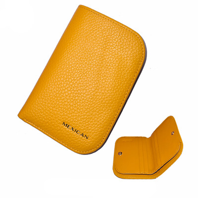 Portofel mic de dama cu inscriptie din imitatie de piele in mai multe culori