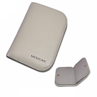 Portofel mic de dama cu inscriptie din imitatie de piele in mai multe culori