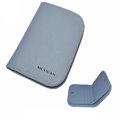 Portofel mic de dama cu inscriptie din imitatie de piele in mai multe culori