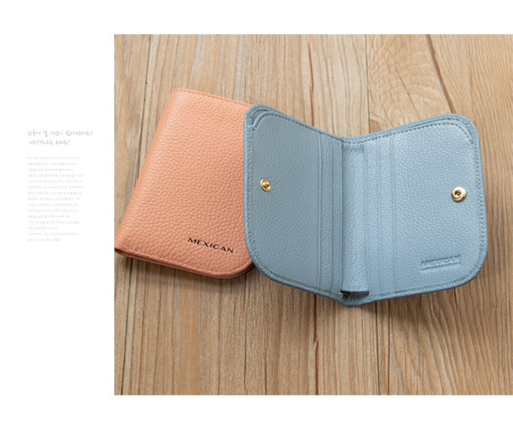 Portofel mic de dama cu inscriptie din imitatie de piele in mai multe culori