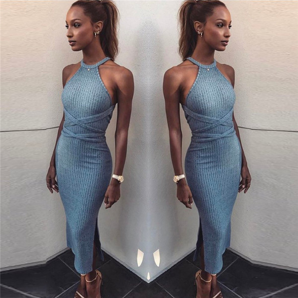 Стилна дамска рокля с цепки подходяща за всеки сезон  в два цвята 