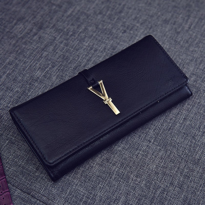 Portofel de dama modern cu element metalic in 2 marimi