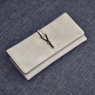 Portofel de dama modern cu element metalic in 2 marimi