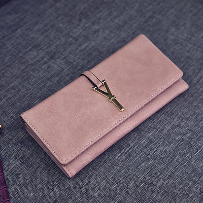 Portofel de dama modern cu element metalic in 2 marimi