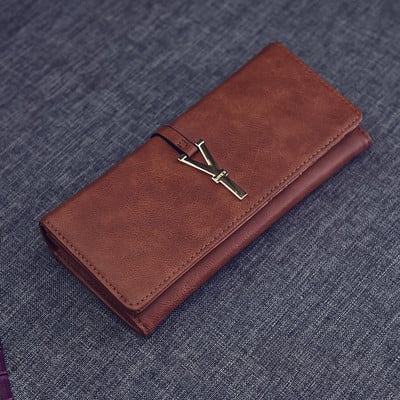 Portofel de dama modern cu element metalic in 2 marimi