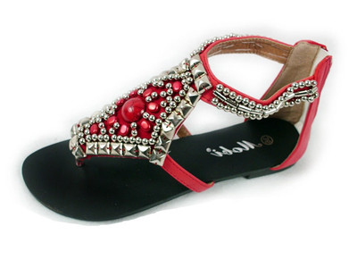 Sandale casual dama decorate cu pietre in patru culori