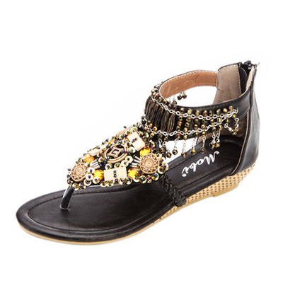 Sandale casual dama cu elemente metalice in doua culori