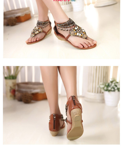 Sandale casual dama cu elemente metalice in doua culori