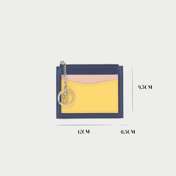 Portofel mic de dama cu fermoar din piele ecologica in 2 culori
