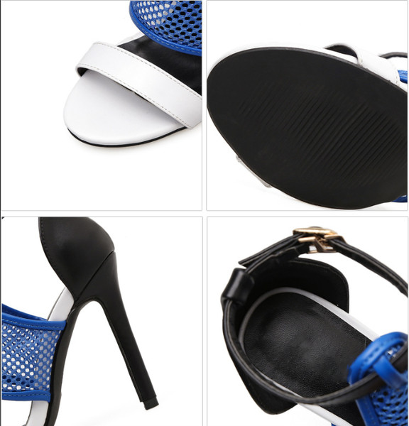 Sandale de dama elegante cu toc inalt subtire - 11,5 cm in doua culori