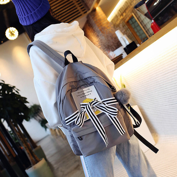 Rucsac mare de dama cu aplicatie si panglica in cinci culori