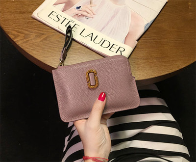 Portofel mic de dama cu element metalic si fermoar in mai multe culori