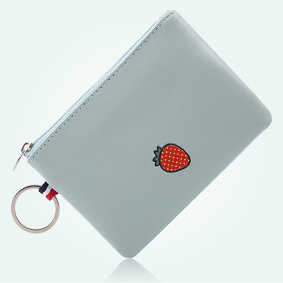 Portofel mic de dama pentru acte cu fermoar din piele ecologica