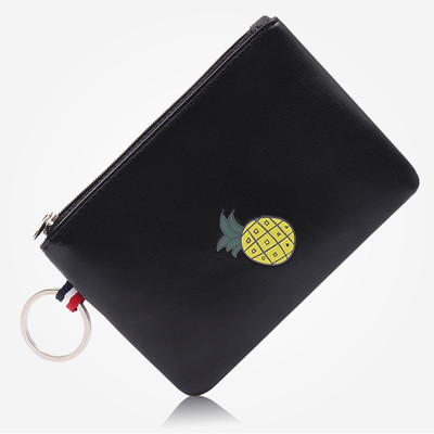 Portofel mic de dama pentru acte cu fermoar din piele ecologica