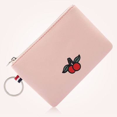 Portofel mic de dama pentru acte cu fermoar din piele ecologica