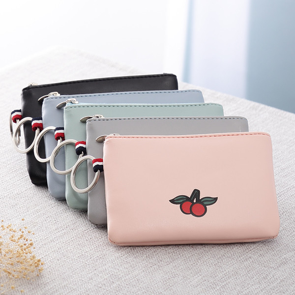 Portofel mic de dama pentru acte cu fermoar din piele ecologica