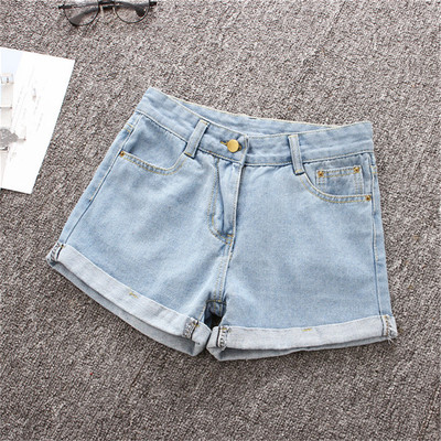 Blugi scurti de dama cu talie inalta in 2 culori