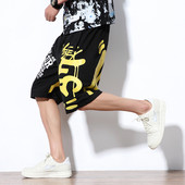 Pantaloni scurți bărbați în două culori cu elemente colorate