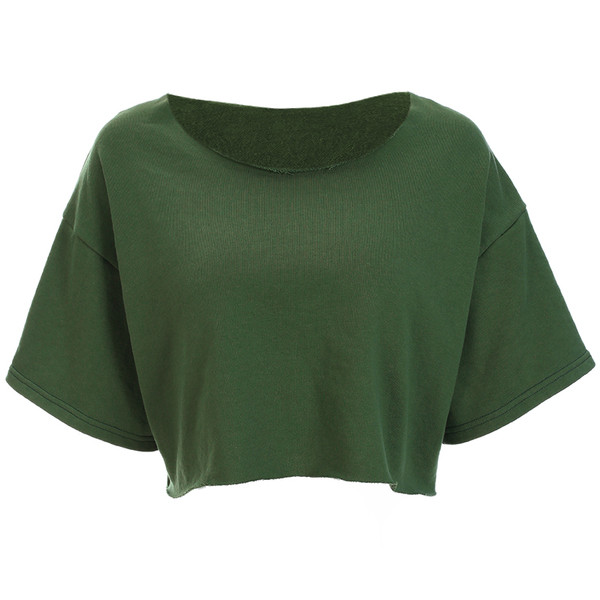 Tricou lat de dama cu maneca scurta de culoare verde