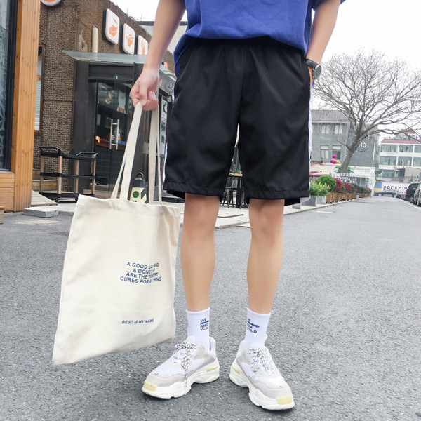 Pantaloni scurți bărbați în două culori cu inscripție