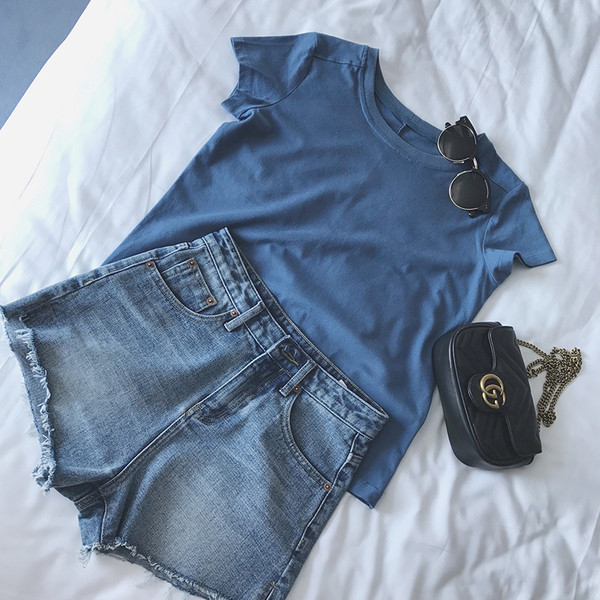 Model nou de blugi scurti de dama cu talie inalta