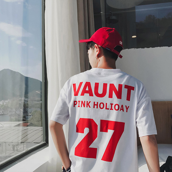 Tricou barbatesc model larg in trei culori cu inscriptie