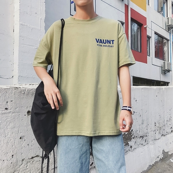 Tricou barbatesc model larg in trei culori cu inscriptie