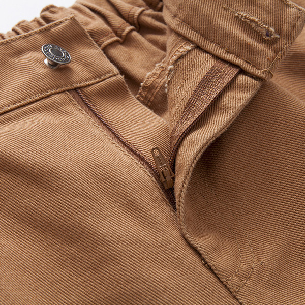 Model larg de blugi de dama scurti cu talie inalta in mai multe culori