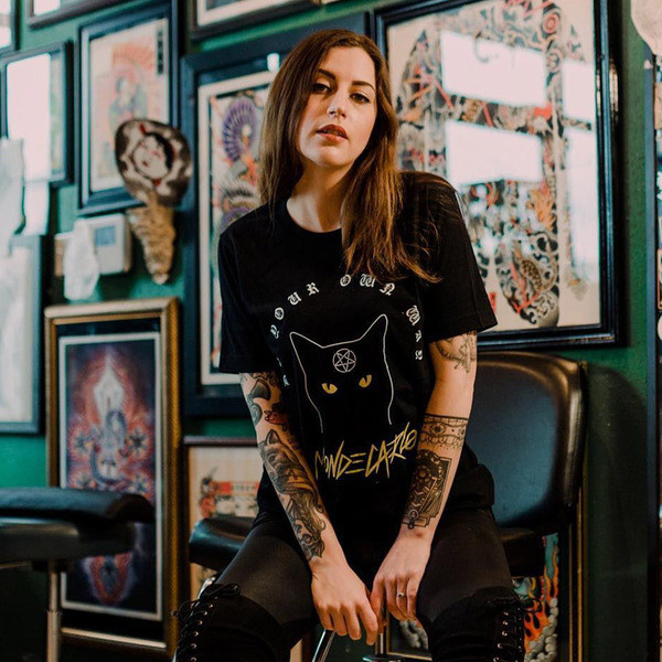 Tricou casual dama negru cu imprimeu