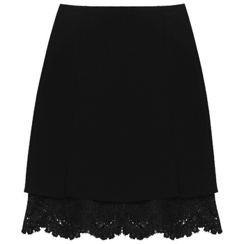 Fusta de dama eleganta cu talie inalta si dantela in trei culori