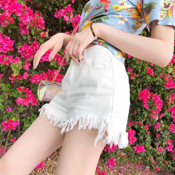 Blugi scurti dama casual cu talie inalta in 2 culori