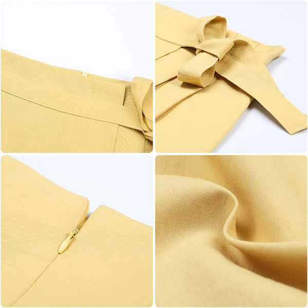 Fusta de dama moderna talie inalta cu dantela in fata