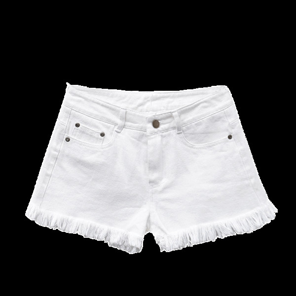 Blugi scurti de dama rupti cu talie inalta