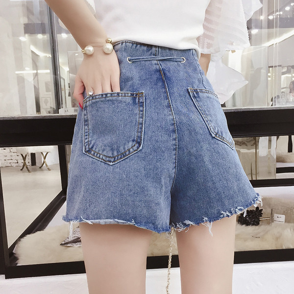 Blugi dama rupti cu elastic si talie inalta in 2 culori