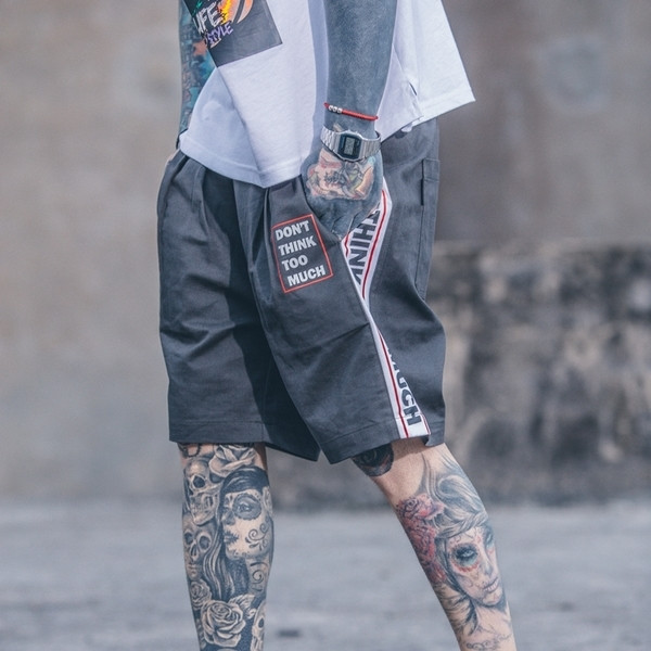 Pantaloni scurți pentru bărbați în trei culori cu inscripții