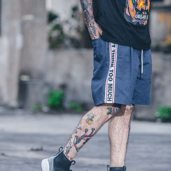 Pantaloni scurți pentru bărbați în trei culori cu inscripții