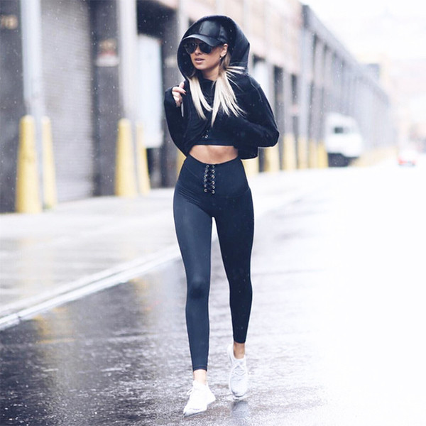 Jambiere de damă în alb și negru, cu talie înaltă și legături încrucișate