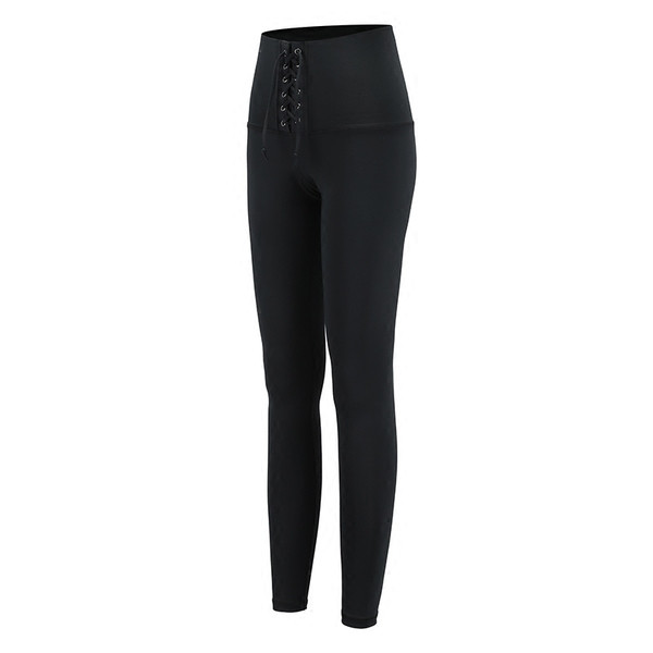 Jambiere de damă în alb și negru, cu talie înaltă și legături încrucișate