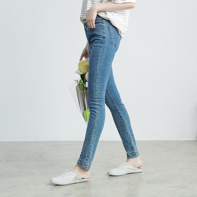 Ежедневни дамски дънки с висока талия - Slim модел