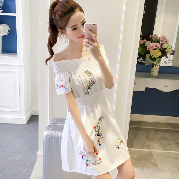 NOU Rochie de dama fresh cu motive florale in doua culori