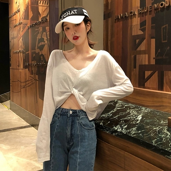 Tricou casual dama cu maneca lunga in doua culori