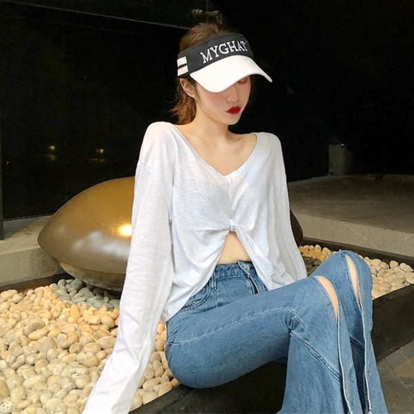 Tricou casual dama cu maneca lunga in doua culori