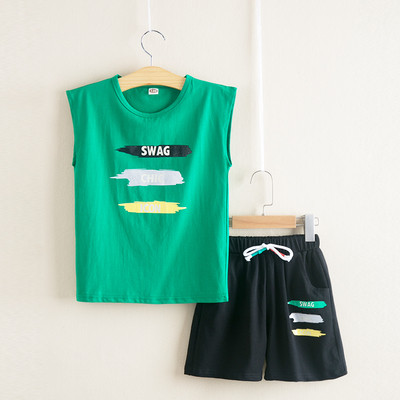 Set zilnic pentru copii pentru baieti in culori vii cu motive colorate si inscriptie