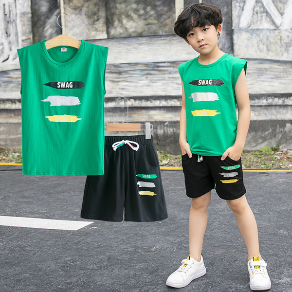 Set zilnic pentru copii pentru baieti in culori vii cu motive colorate si inscriptie