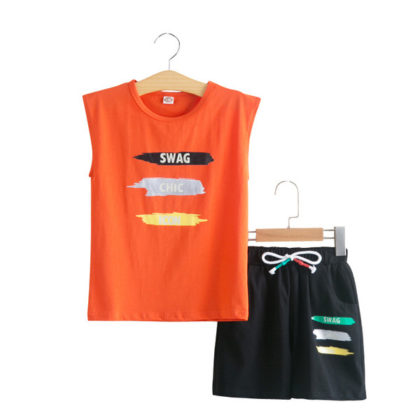 Set zilnic pentru copii pentru baieti in culori vii cu motive colorate si inscriptie